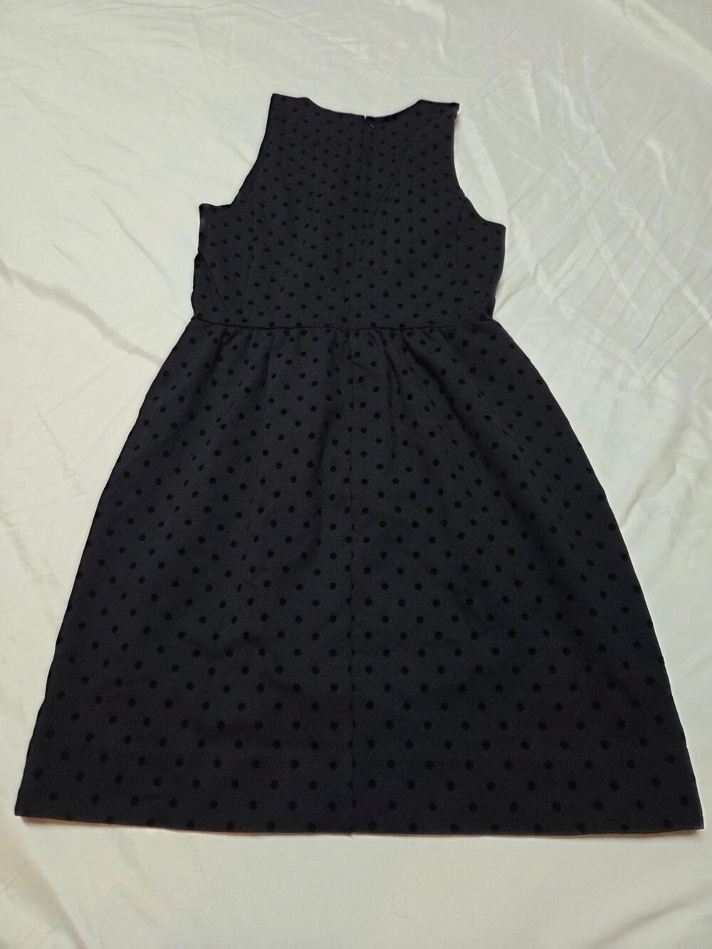 J. Crew Black Polka Dot Sleeveless Girls Dress